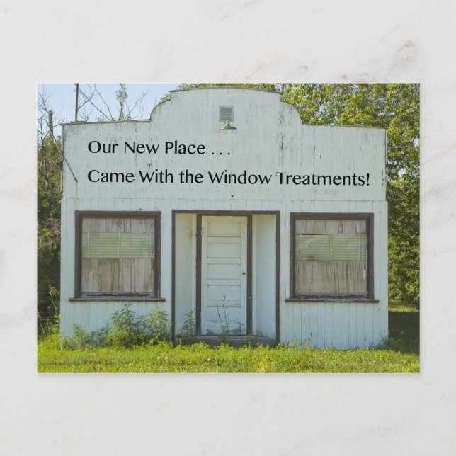 Carte Postale Faire-part Traitement de fenêtres - Drôle de changement d'adr (Devant)