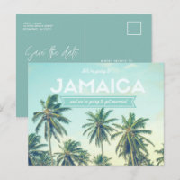 Tropical Beach Jamaica Wedding Sauvez les dates