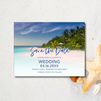 Tropical Island Beach Wedding Enregistrer la date