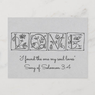 Carte Postale Faire-part Trouvé One Soul Loves~Écriture~Enregistrer la date