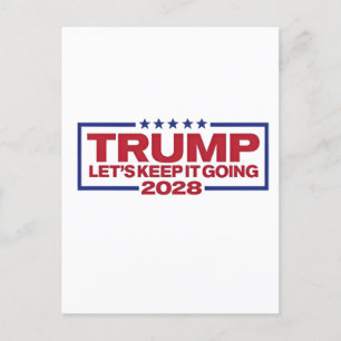 Carte Postale Faire-part Trump 2028 Continuons