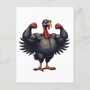 Carte Postale Faire-part Turquie Bodybuilding Thanksgiving Day Gym entraîne