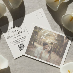 Carte Postale Faire-part Typographie arquée Tying the Knot Enregistrez la d