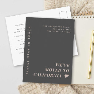 Carte Postale Faire-part Typographie minimaliste de tonalité terrestre mode