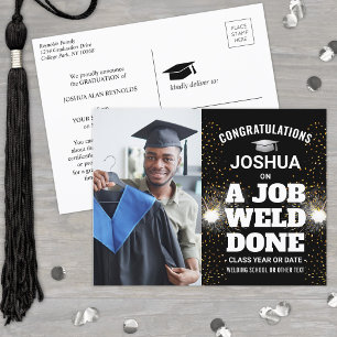 Carte Postale Faire-part Un travail de soudure fait Torch & Sparks Graduati