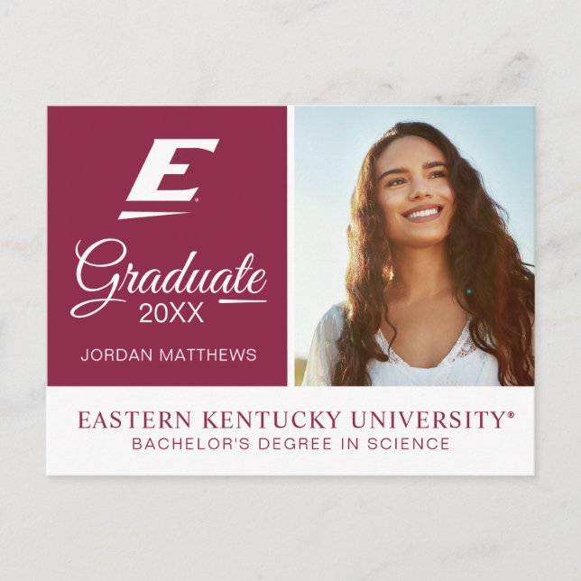 Carte Postale Faire-part Université du Kentucky oriental E (Devant)