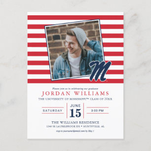 Carte Postale Faire-part Université du Mississippi   Script M