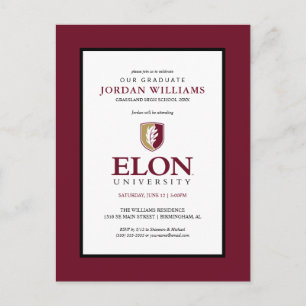 Carte Postale Faire-part Université Elon   Diplôme