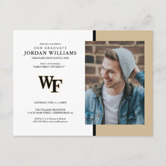 Carte Postale Faire-part Université Wake Forest | WF