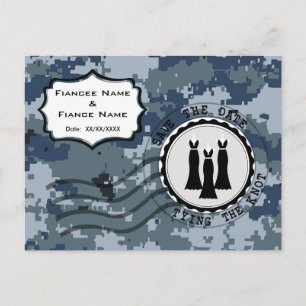 Carte Postale Faire-part USN Navy Enregistrer la date et les gains