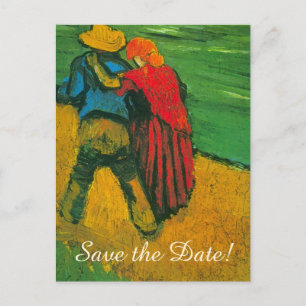 Carte Postale Faire-part Van Gogh, Sauvegarder la Date ! Deux Amants