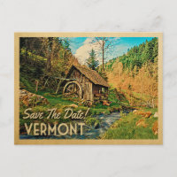 Vermont Enregistrez la Date Cabane Rustique Mill W
