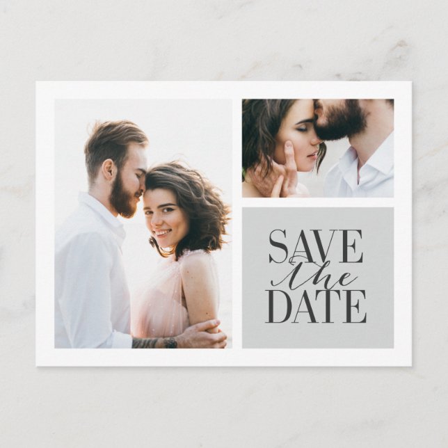 CARTE POSTALE FAIRE-PART VERRE TRANSPARENT ENREGISTRER LA DATE (Devant)