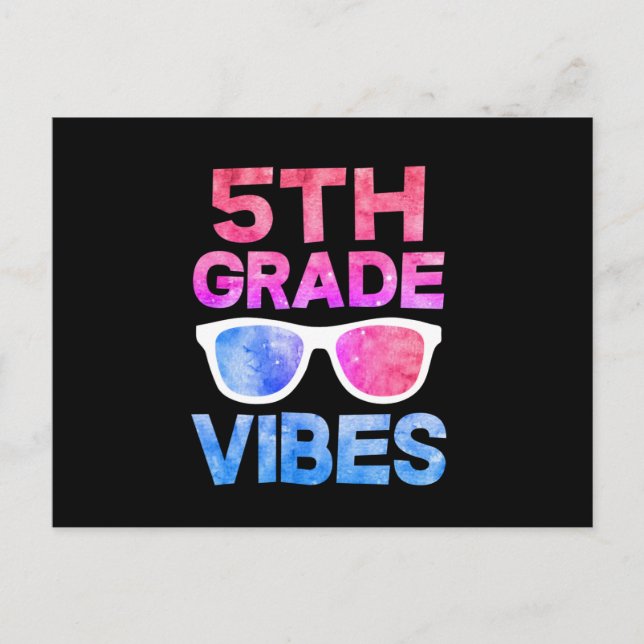 Carte Postale Faire-part Vibes De Cinquième Année Premier Jour De L'École (Devant)