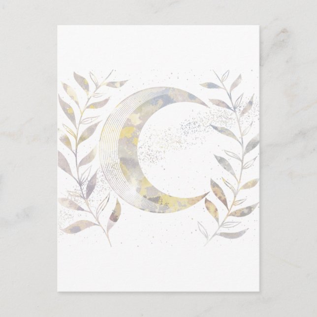 Carte Postale Faire-part Vignes et Lune  (Devant)