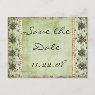 Carte Postale Faire-part Vintage Enregistrer la date
