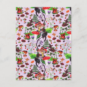 Carte Postale Faire-part Vintage Natural Fall Animal Forest Waterton