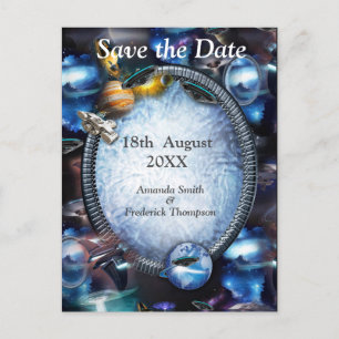 Carte Postale Faire-part Visiteurs de l'espace galactique