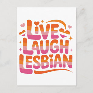 Carte Postale Faire-part Vivez Riez Lesbienne Drôle Communauté LGBTQ