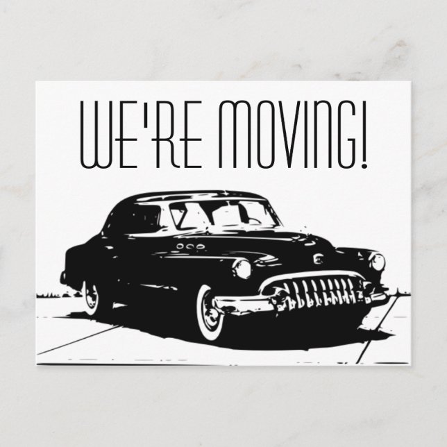 Carte Postale Faire-part Voiture Ancienne (Devant)