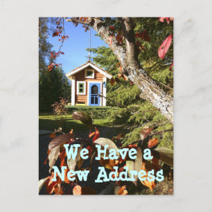 Carte Postale Faire-part Volière nous avons déplacé le changement d'adresse