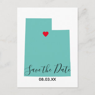 Carte Postale Faire-part Vos couleurs Utah Map Forme Enregistrer la date