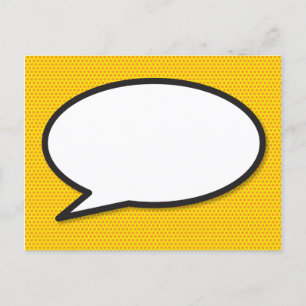 Carte Postale Faire-part Votre message Voix Bubble Amusant Retro Comique Li