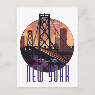 Carte Postale Faire-part Voyage à New York