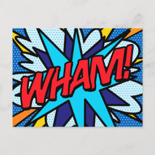 Carte Postale Faire-part WHAM Bande dessinée rétro amusante Art Pop