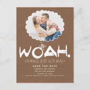 Carte Postale Faire-part Woah les Choses Sont Devenues Réelles Photo Enre