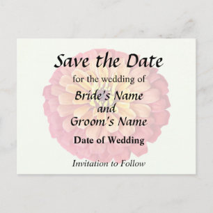 Carte Postale Faire-part Zinnia dans des nuances d'orange