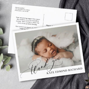 Carte Postale Faire Simple Annonce de Naissance Photo de Bébé
