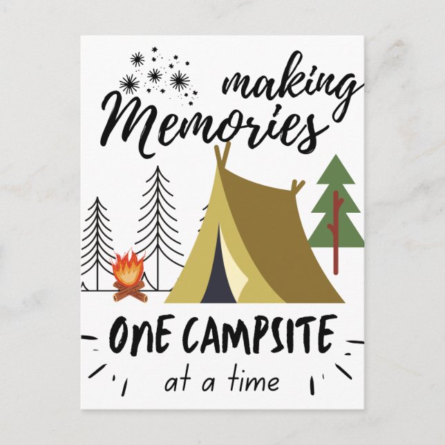 Carte Postale Faire Souvenir Un Camping À La Fois Camping (Devant)