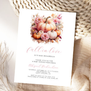 Carte Postale Faire tomber en amour Floral Rose Citrouilles Fill
