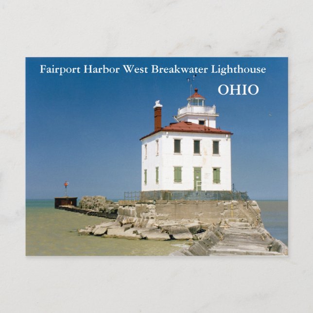 Carte Postale Fairport Harbour West Breakwater Lighthouse (Devant)
