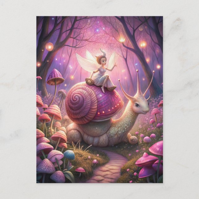 Carte Postale Fairy Garden Snail (Devant)