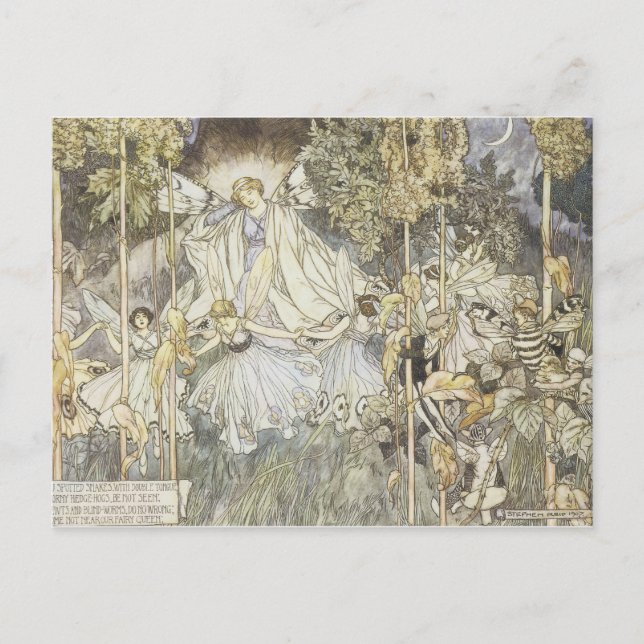 Carte Postale Fairy Midsummer Night's Dream 1907 (Devant)