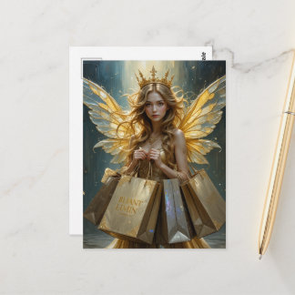 Carte Postale Fairy on a Shopping Spree
