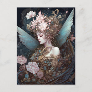 Carte Postale Fairy Woman Imaginaire Art