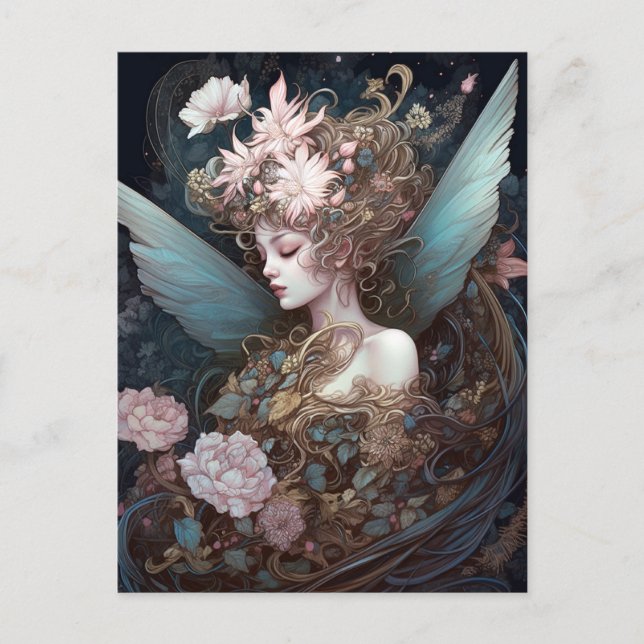 Carte Postale Fairy Woman Imaginaire Art (Devant)