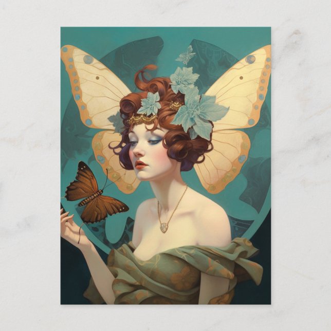Carte Postale Fairy Woman Imaginaire Art (Devant)