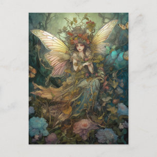 Carte Postale Fairy Woman Imaginaire Art