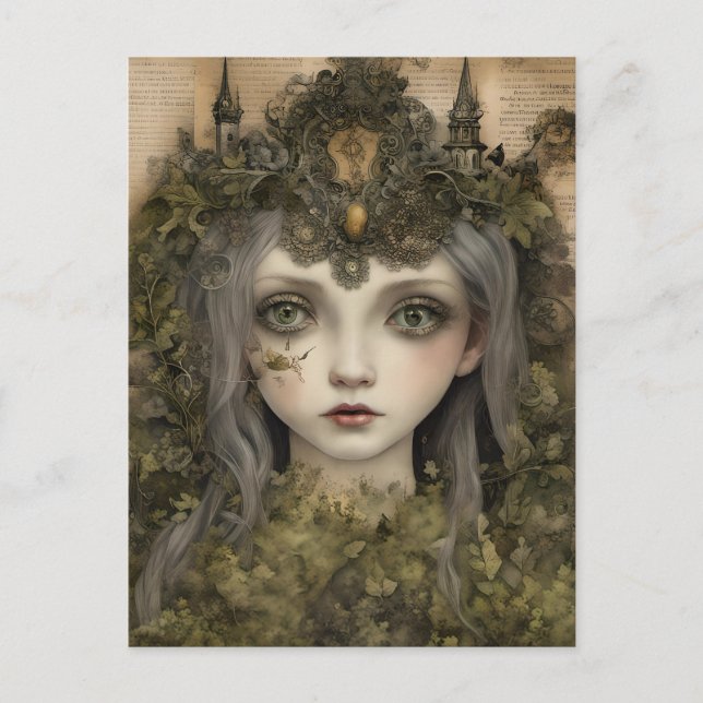 Carte Postale Fairytale Moss Princess (Devant)