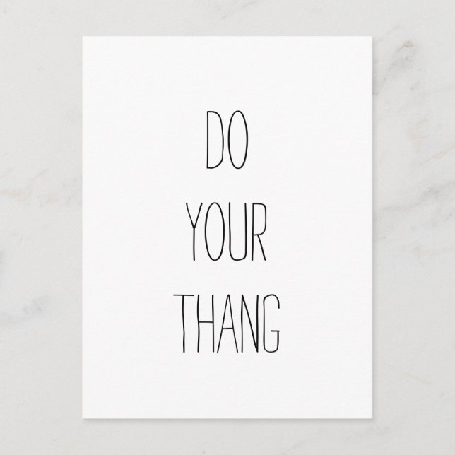 Carte Postale Fais Ton Thang. Devis motivationnel (Devant)