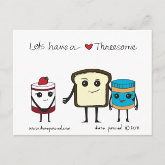 Carte Postale Faisons un trio !