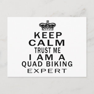 Carte Postale Faites confiance à moi Je suis un expert QUAD BIKI