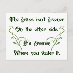 Carte Postale Faites du vert d'herbe