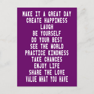 Carte Postale Faites-En Un Grand Jour Graphique Citations Inspir