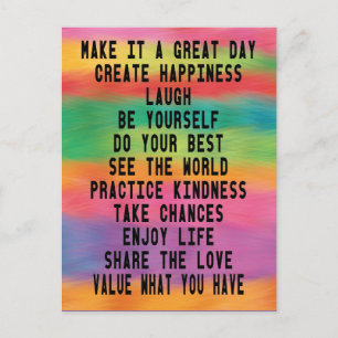 Carte Postale Faites-En Une Citation Inspirationnelle Arc-En-Cie
