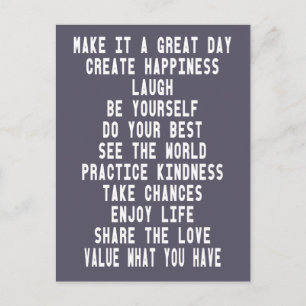 Carte Postale Faites-En Une Grande Typographie Du Jour Citation 
